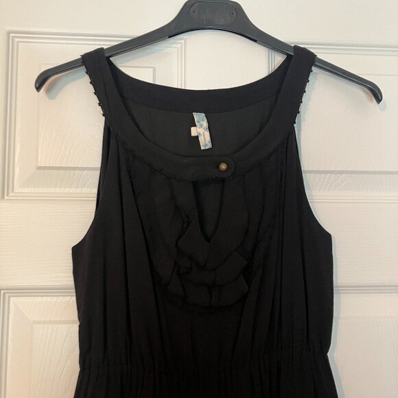 Anthropologie's Maeve: Black tiered ruffle dress (size 0) - Picture 2 of 10